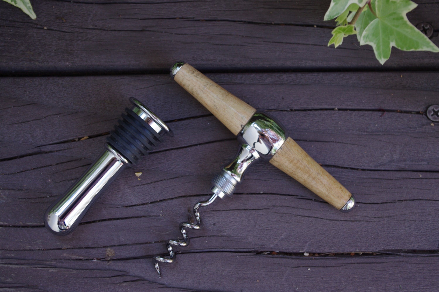 Wine lovers T-Handle Corkscrew/Stopper. Two gifts in one. Father's Day, Graduation, Weddings, Birthdays