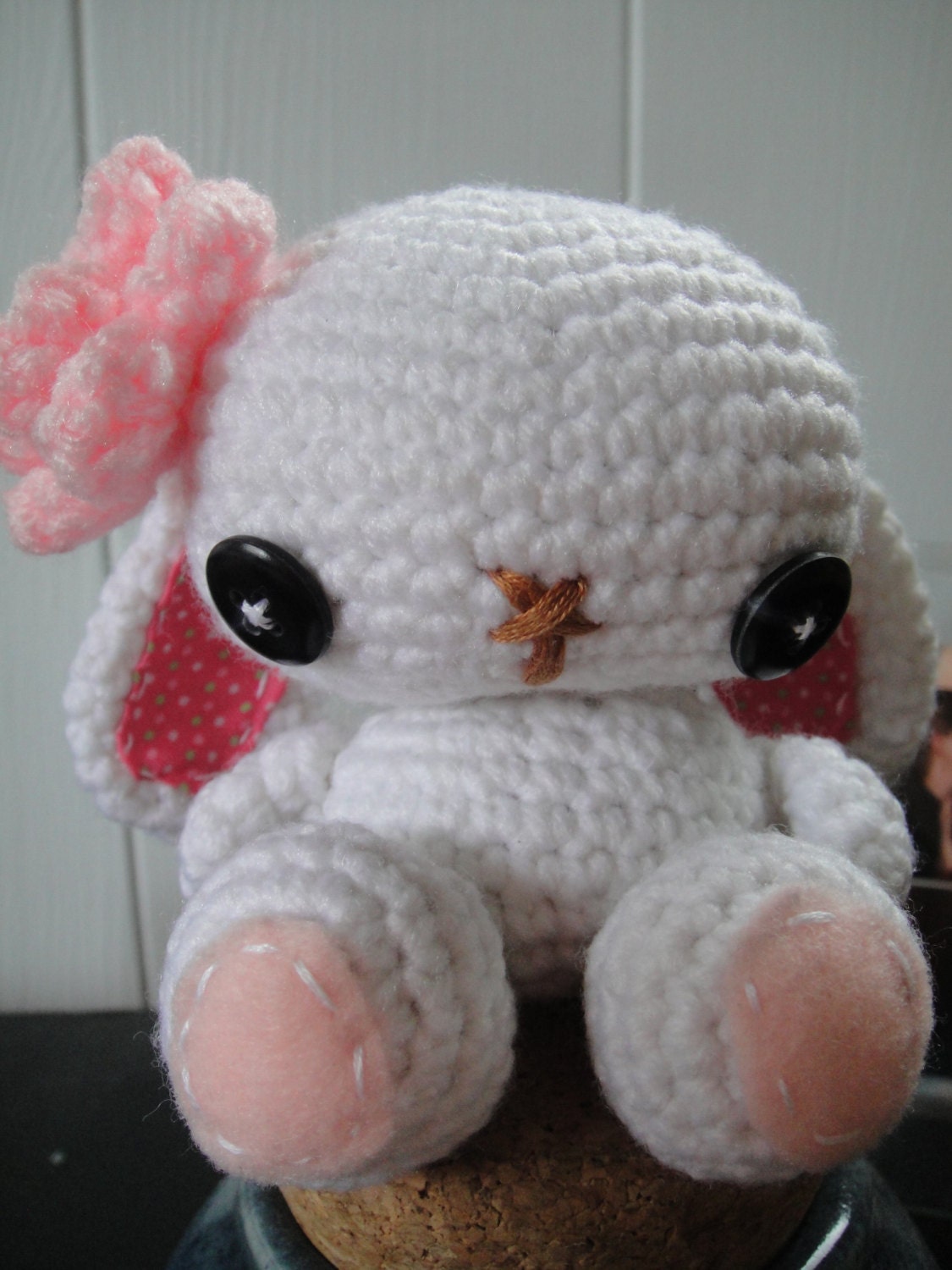 Cute Crochet Bunny with Flower