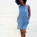The Mysore above the knee shift dress. Organic cotton hemp.