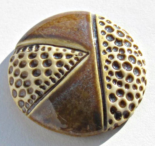 Ceramic Cabochon in Blue Brown