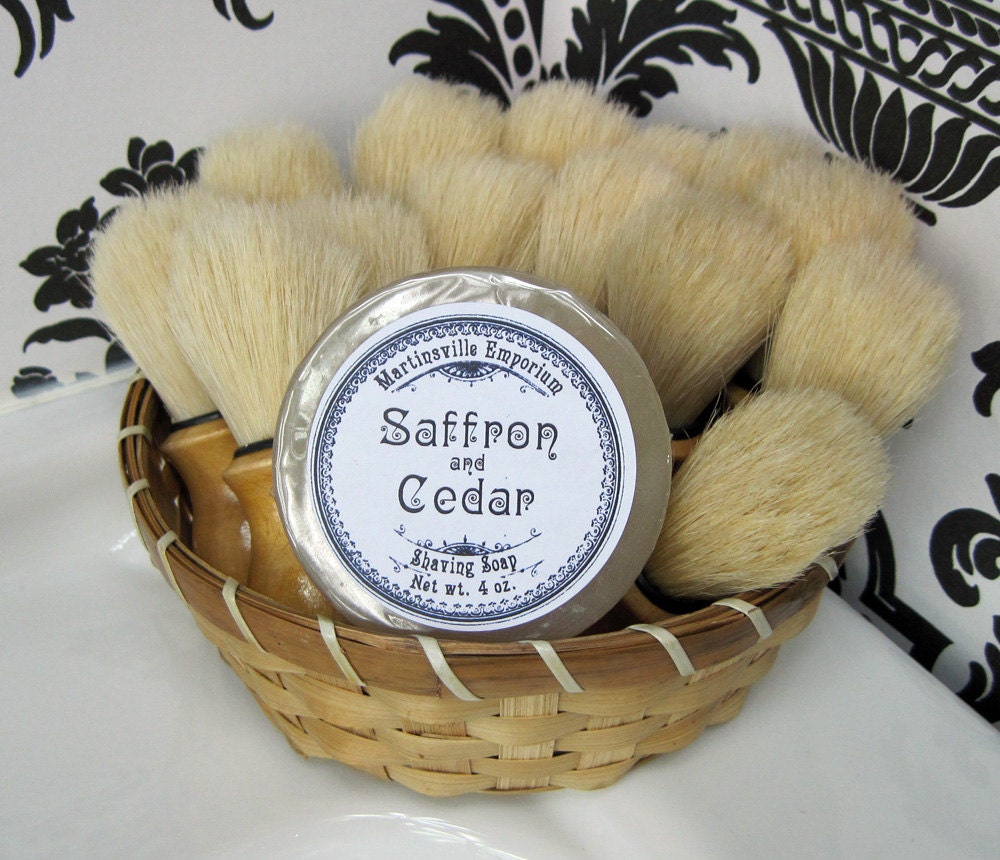Saffron and Cedar Shaving Soap  - Made in Martinsville