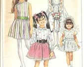 Simplicity 8171 Girls Dress 60s Vintage Sewing Pattern Size 4 Uncut