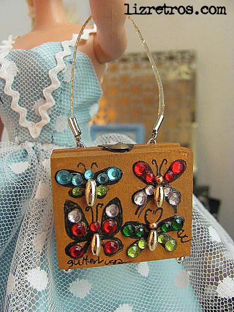Gene, Lalka and Pals  Repro Enid Collins Style Glitterbugs Box Purse by RETROS