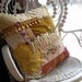 Large Honey & Lavender Cushion, Cover, Antique velvet, Silk Embroidery, Bird, Fringe, Pillow, Boho Decor, Home