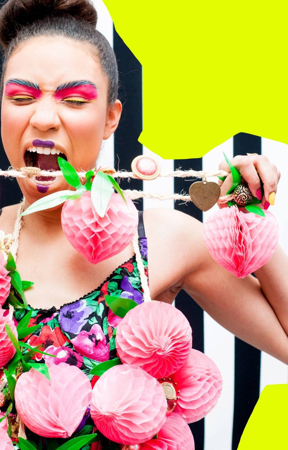 Strawberries Dipped in Butter Statement Necklace