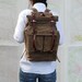 The Camper Satchel in Tan Waxed Canvas