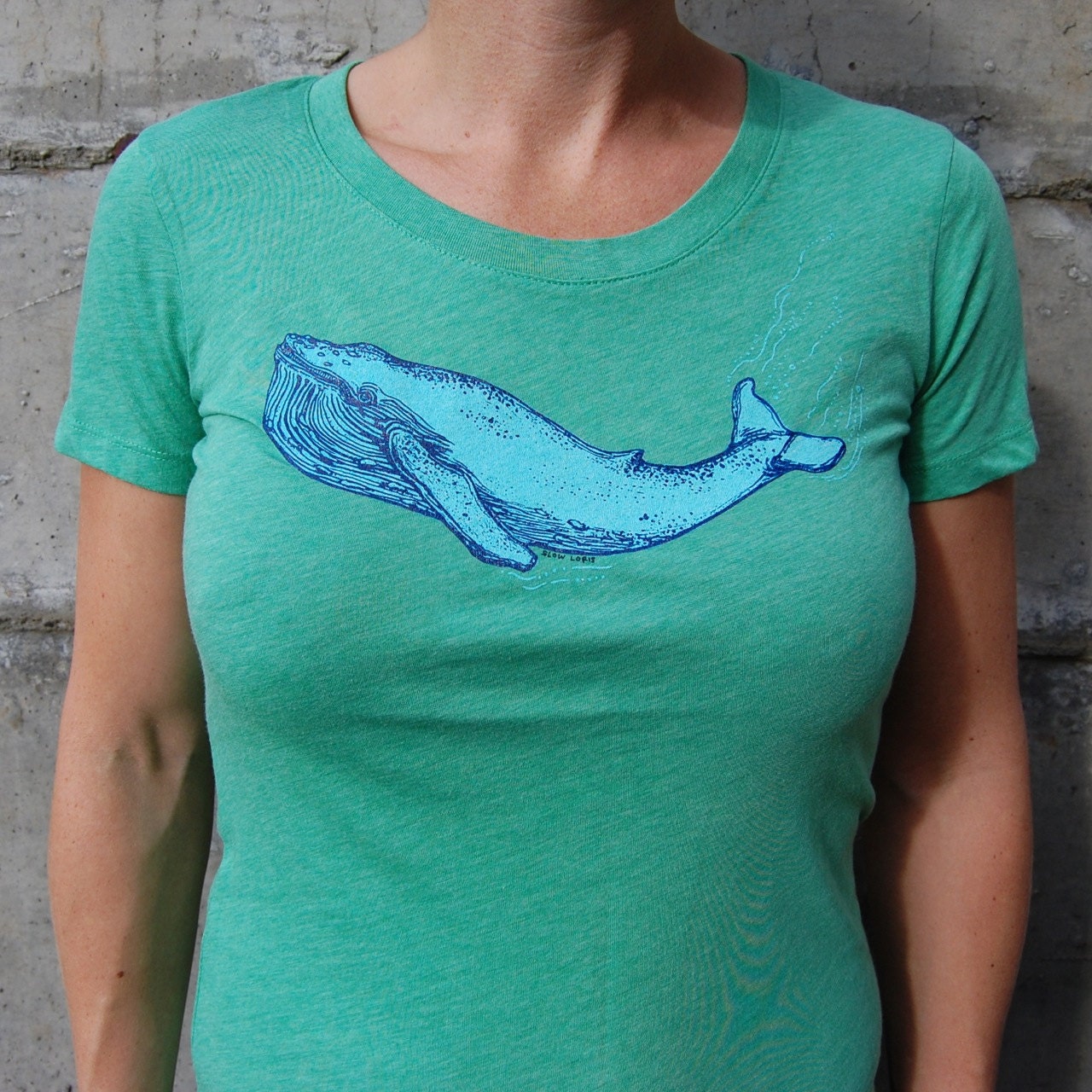 Ladies Blue Whale tee