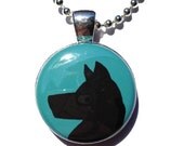 Dog Magnetic Pendant - Dog Magnetic Necklace, Interchangeable Magnetic Jewelry with 6 dog designs, dog jewelry, dog necklace