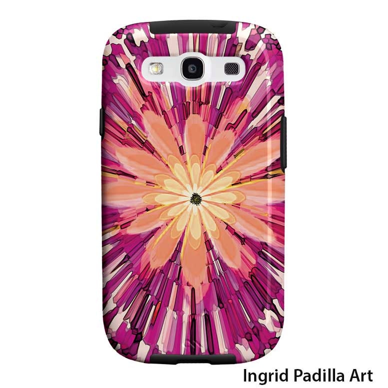Floral, Samsung Galaxy S3 Case, Galaxy S4 Case, Big Flower, Tough Case - Funky, Abstract, Art, phone cases