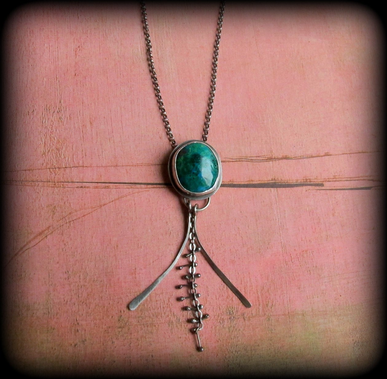 Chrysocolla Dangle Necklace