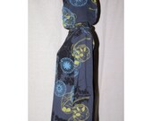 Grey Hoodie Sweatshirt Hand Printed with Compass Roses, Digital Tie Dye, and Pods