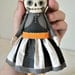 Tiny Raggedy Skeleton Day of the Dead Rag Doll Original Folk Art Skull One of a Kind OOAK