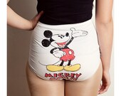 MICKEY MOUSE Disney Underwear Handmade Diy High Waisted Stripe Panties