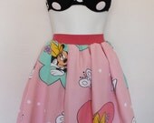 MIINNIE MOUSE Pink Disney SKIRT Vintage Bow Handmade Disneyland
