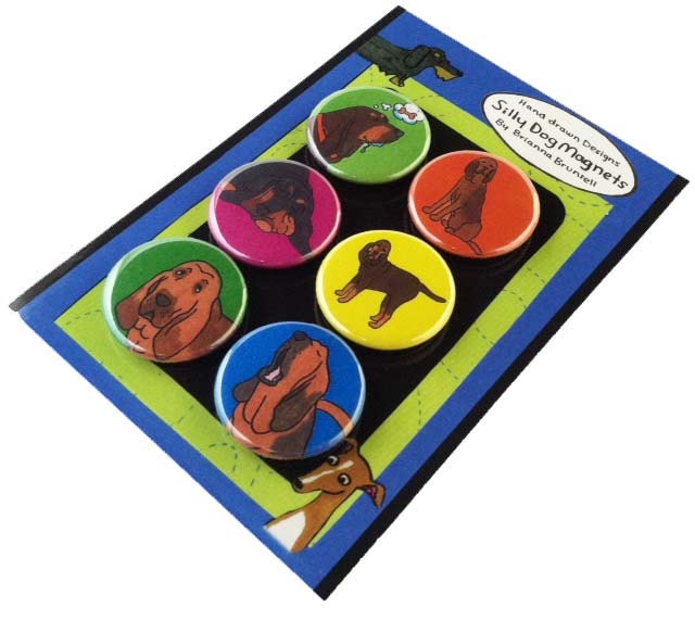 Bloodhound Magnets Silly Dog Magnet Set
