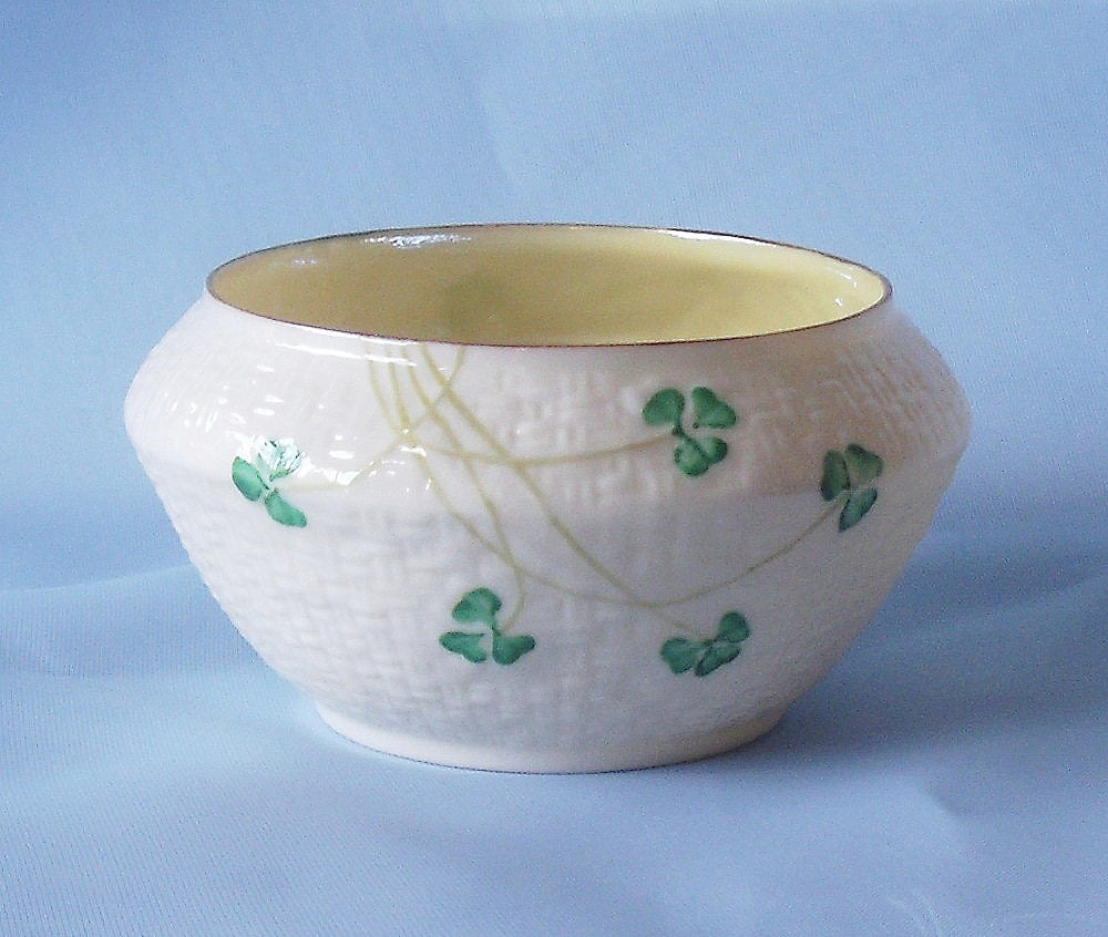 Beleek Open Sugar, Shamrock and Basket Weave Pattern