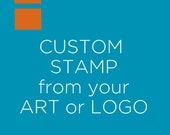 Custom Rubber Stamp by JLMould 2x2 for Small Business Wedding DIY Project Choose - Red Rubber or Clear