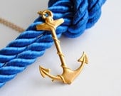 Vintage Anchor Necklace - Handmade Jewelry - Free Shipping in the US - Summer Fashion - SPARKLEFARM
