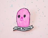 Pink Sloth Princess Brooch