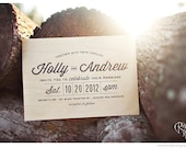 Stacked Type Real Wooden Wedding Invitation