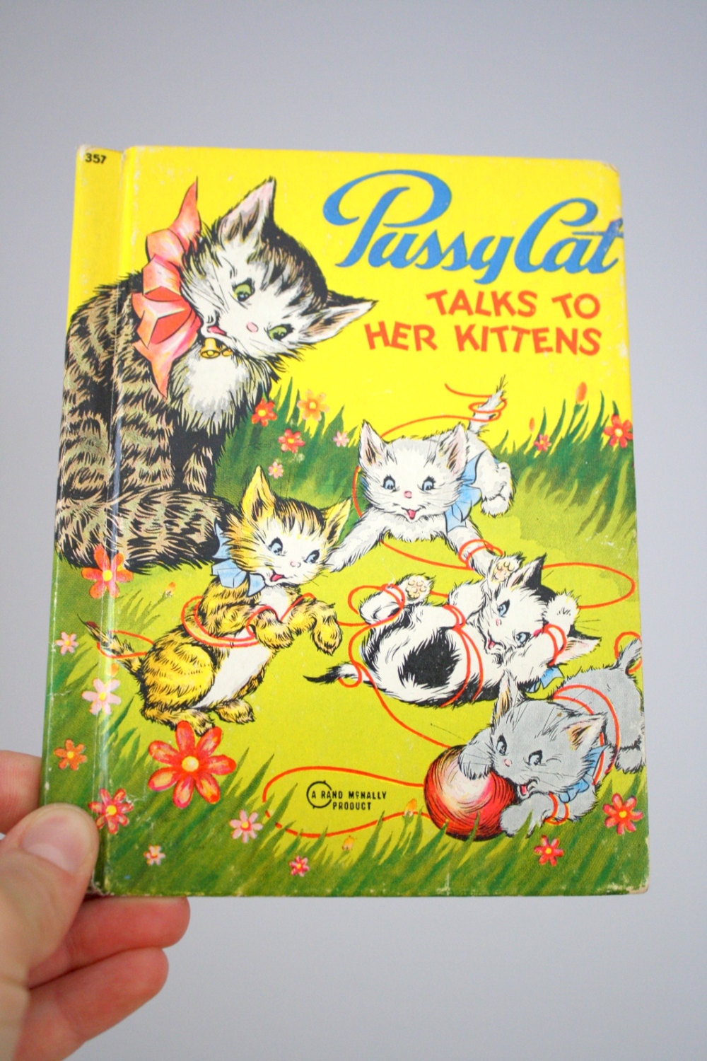SALE 1942 Pussy Cat Talks to Her Kittens Rand McNally Pre-Elf 357