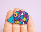 hedgehog brooch, woodland animal jewelry, hedgehog illustrated jewelry