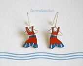 Dresses earrings, clothing jewelry, nautical earrings