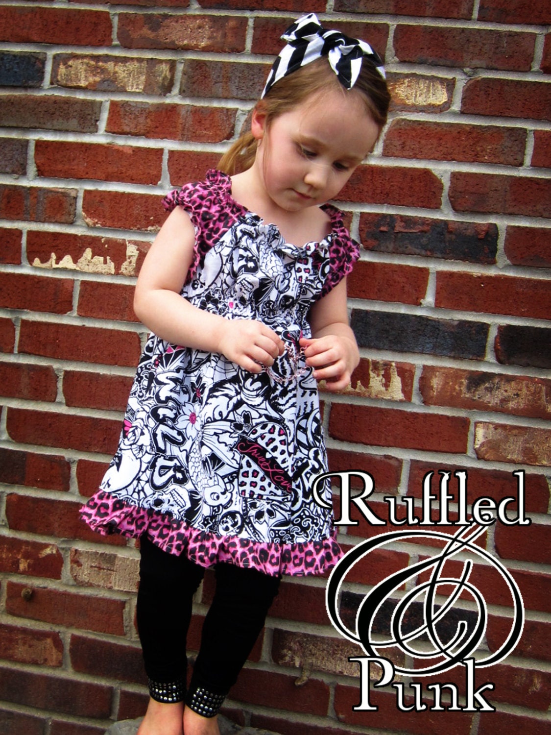 Peasant Ruffle Top, Ruffled Peasant Shirt, Children's Clothing Sizes 3T - 5 Kiara