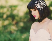 Cascading flower vine comb -- ready to ship bridal hair piece