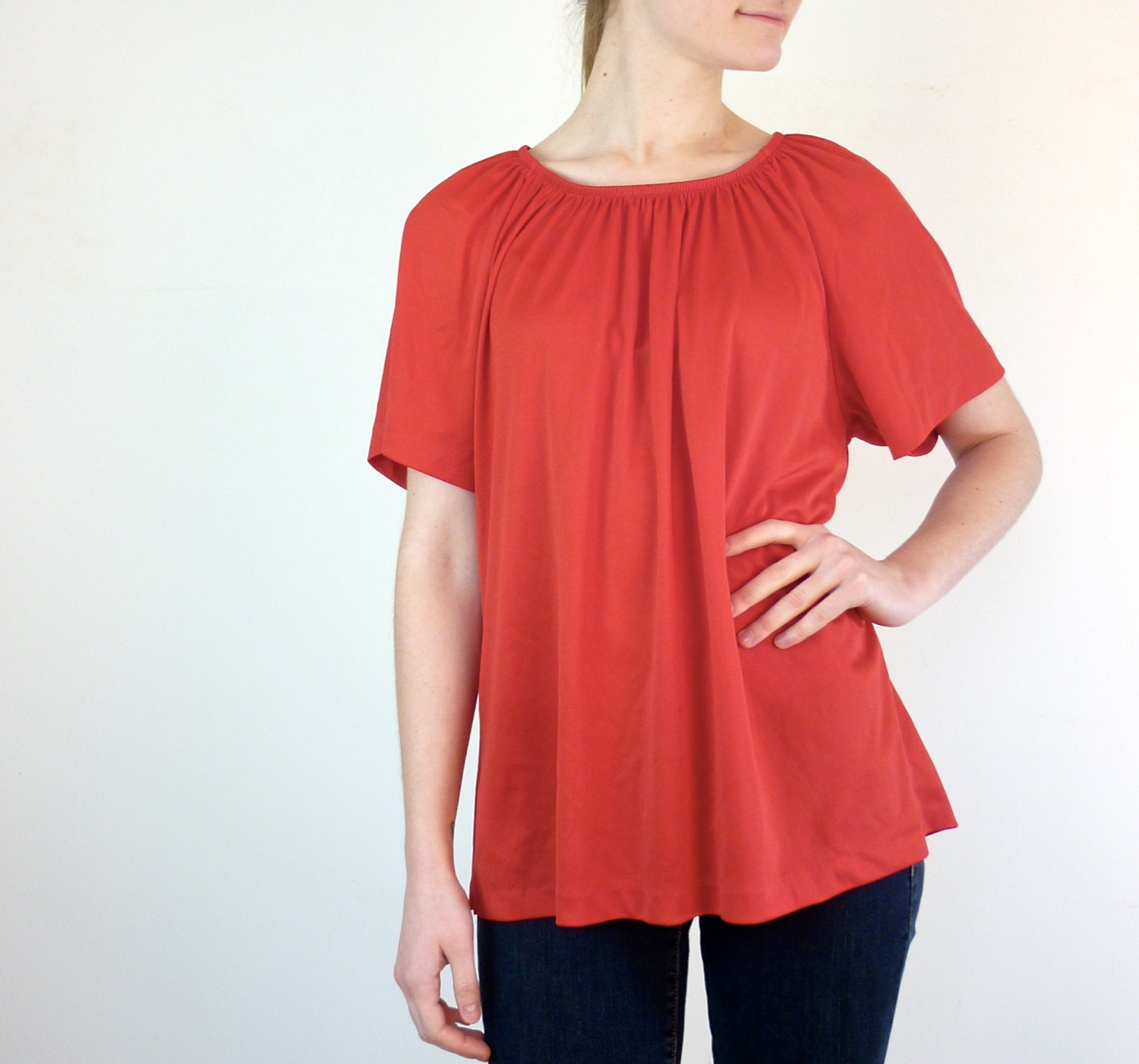 Vintage 1970s Blouse - XL Blouse