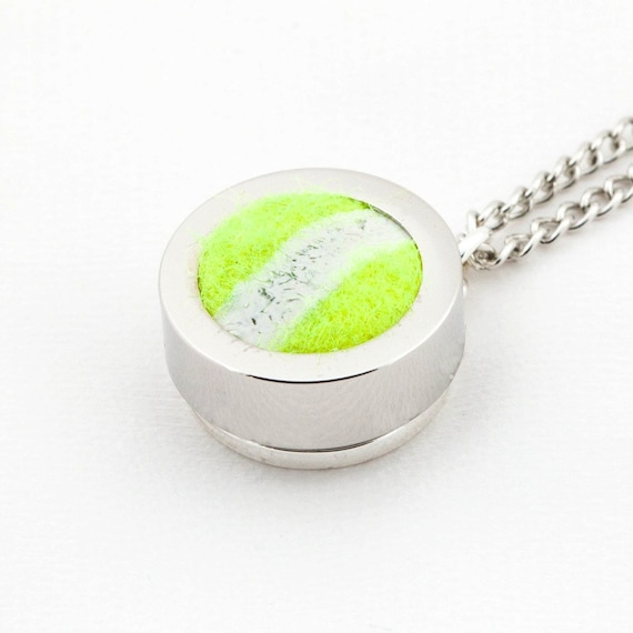 Tennis Ball Pendant and Necklace - Made from a Real Tennis Ball
