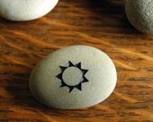 Miniature Garden Engraved Sunshine Rock, Permanent Garden Art, Fairy, Terrarium - 07