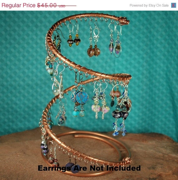 On Sale Copper Earring Holder, Earring Display,  XL Jewelry Display J300 by CC Design