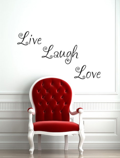 Live Laugh Love vinyl decal words for walls by HouseHoldWords