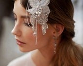 Rhinestone 1920s cloche - Bridal beaded headband 830