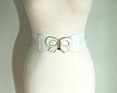 white rhinestone bow belt
