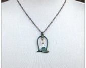 Patina Birdcage Brass Necklace