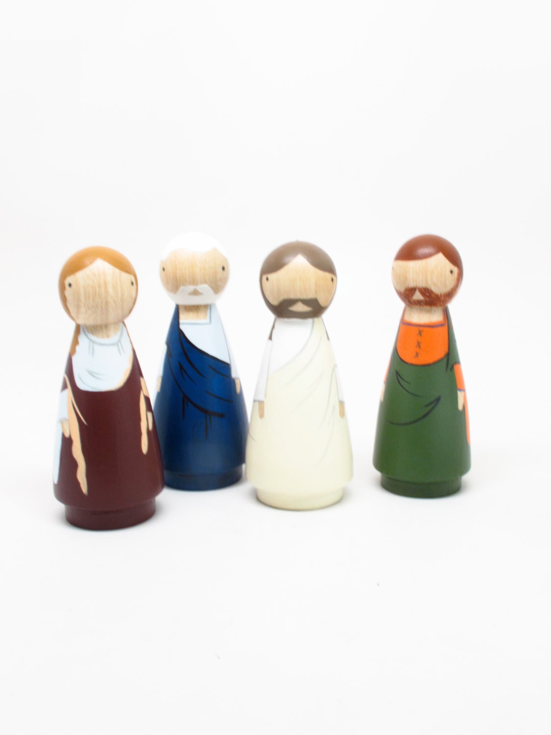 The Transfiguration // Easter Gift // Catholic Saints Fair Trade Peg Dolls Modern Doll House - Goose Grease Wooden Toys