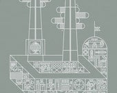 How Illustrations are Made Silkscreened Print (Grey)
