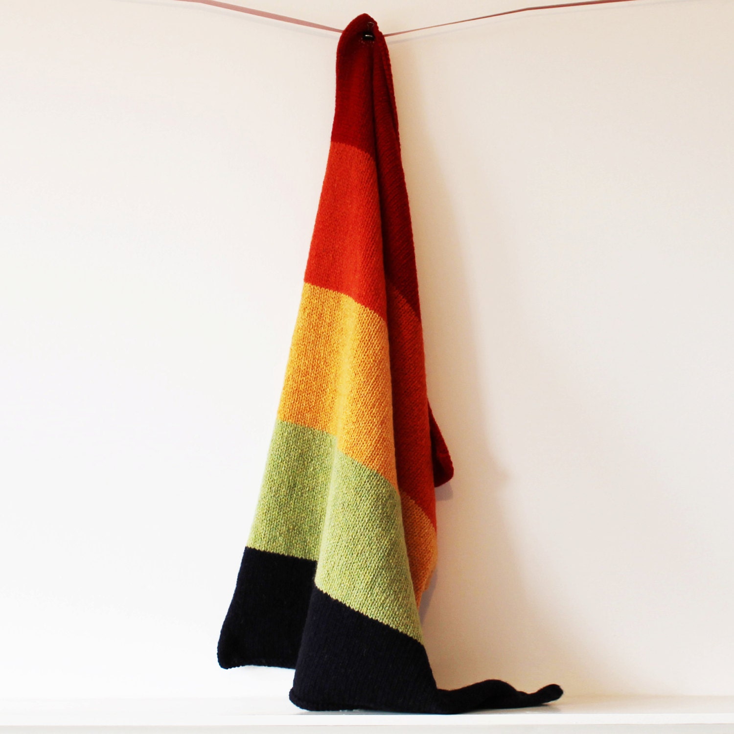 Knitted Stripe Baby Blanket
