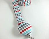 Lanyard with Retractable Badge Reel - ID Badge Holder - Dots