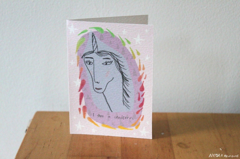 Unicorn mini card