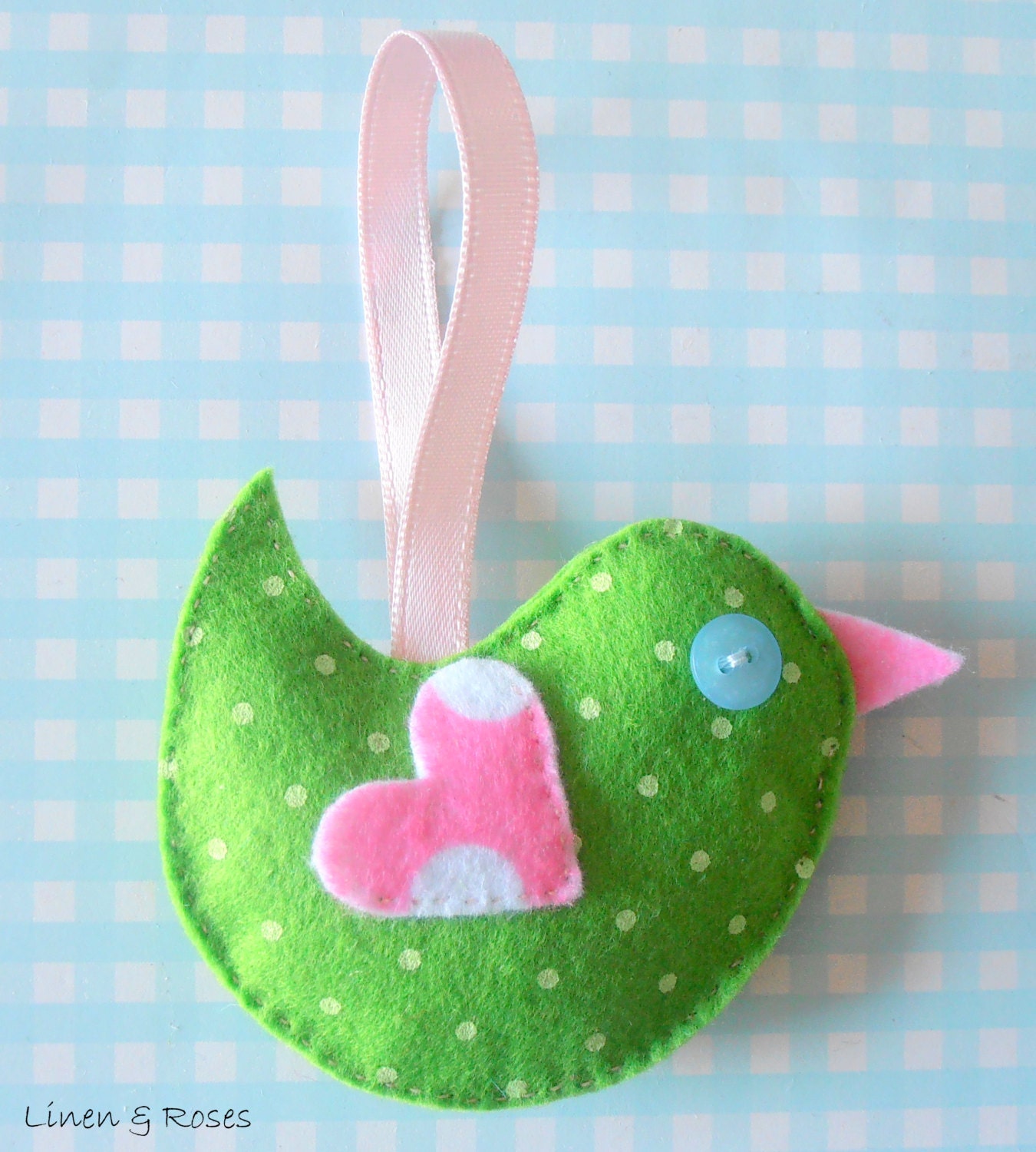Purple and Pretty Floral Lavender filled Hanging Bird Decoration