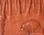 Chilling Print from my original clay relief illustration by Tanya Besedina
