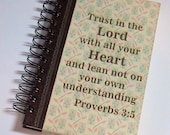 Trust in the Lord Proverbs 3:5 Journal Handmade from Recycled Readers Digest Book