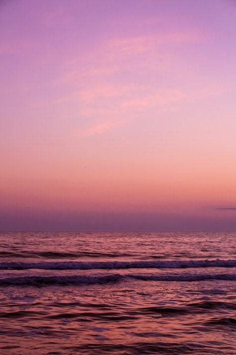 Large Ocean Photograph - 30x45 Fine Art Photography Print - purple pink vertical - Passage No. 1303-9109