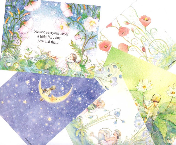 Fairy Postcards,  5 Postcards,  Faerie, Fairies, thank you notes, keep sakes, or keep to treat yourself