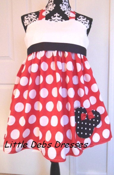 Minnie Mouse - Disney Girls Dress - Disney Vacation Girls Dresses - CUSTOM - 12 Months to 6 Years