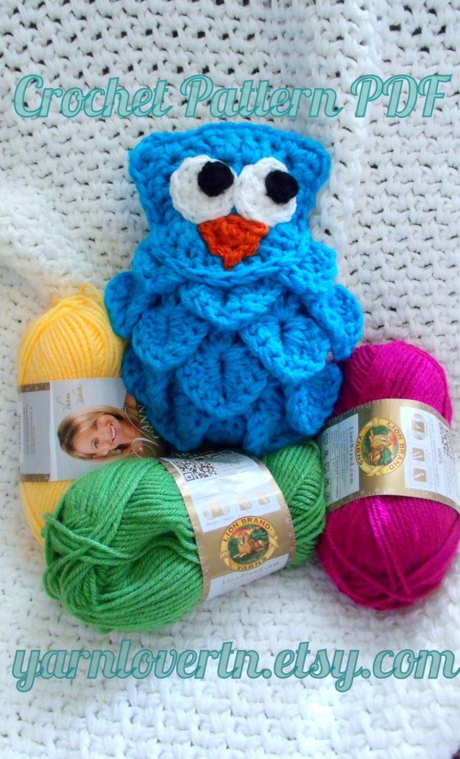 CROCHET PATTERN PDF - Instant Digital Download - Whooooo-ty the Owl Stuffed Animal - Baby - Infant - Child