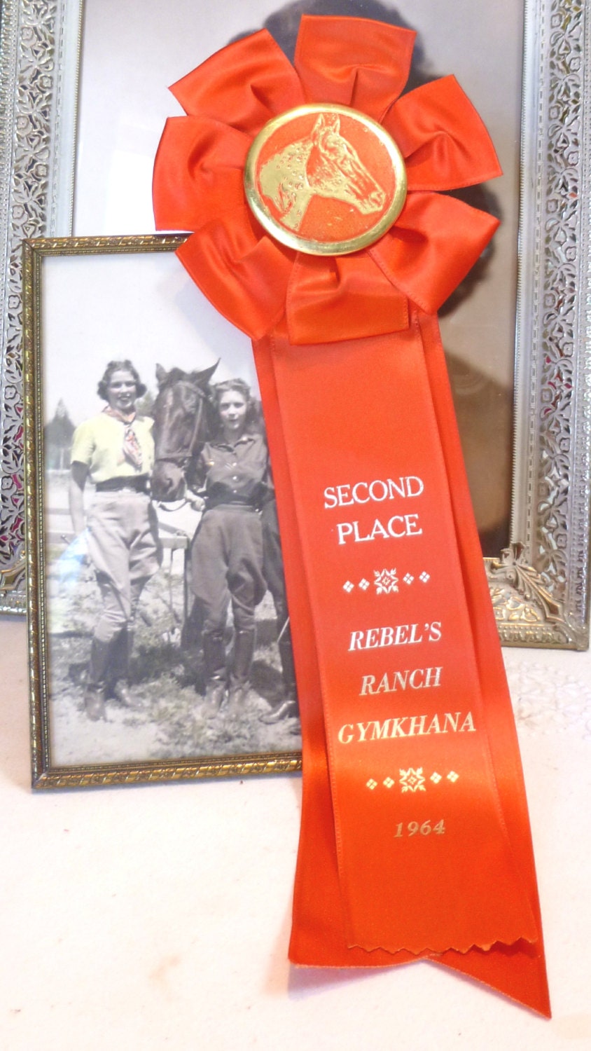Vintage Horse Show ribbon..2nd Place, 1964